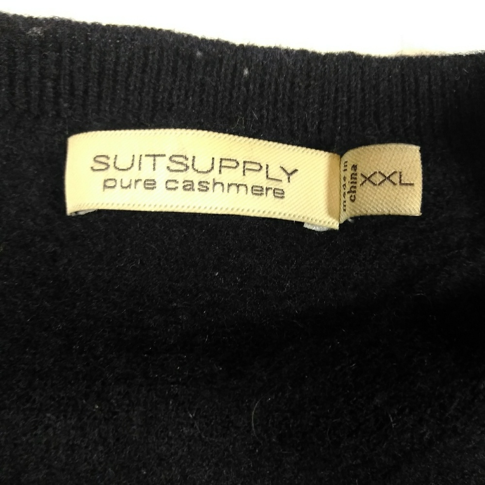 SUITSUPPLY Pure Cashmere Navy Crewneck Sweater XXL - Picture 6 of 7